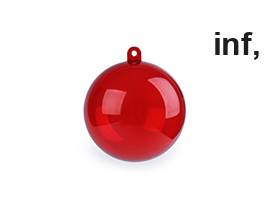 Glob plastic transparent format din două parți, Ø6 cm