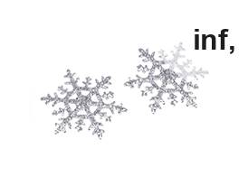 Aplicație termoadezivă fulg de zăpadă, Ø4 cm