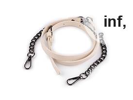 Curea cu carabine pentru geanta de mana, latime 1,5 cm