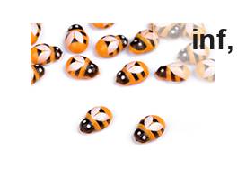 Decoratiune albină din lemn autoadezivă