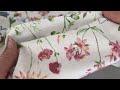Material textil de bumbac / pânză cu flori de pajiște, lățime 220 cm